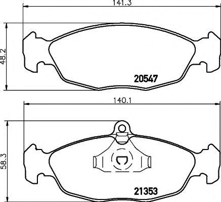 Hella 8DB 355 007-531 Brake pads — Фото №6