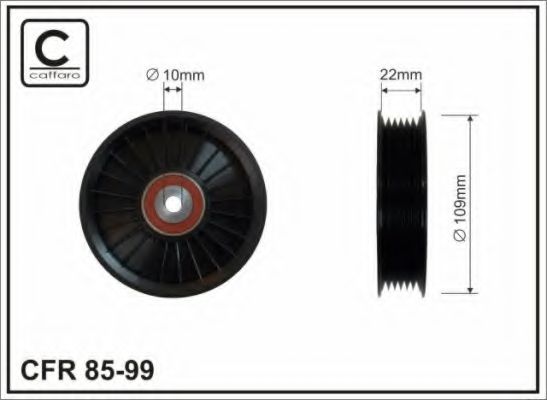 Caffaro 85-99 Ролик натяжний ременя поліклинового — Фото №2 Caffaro 85-99 Ролик натяжний ременя поліклинового — Фото №2
