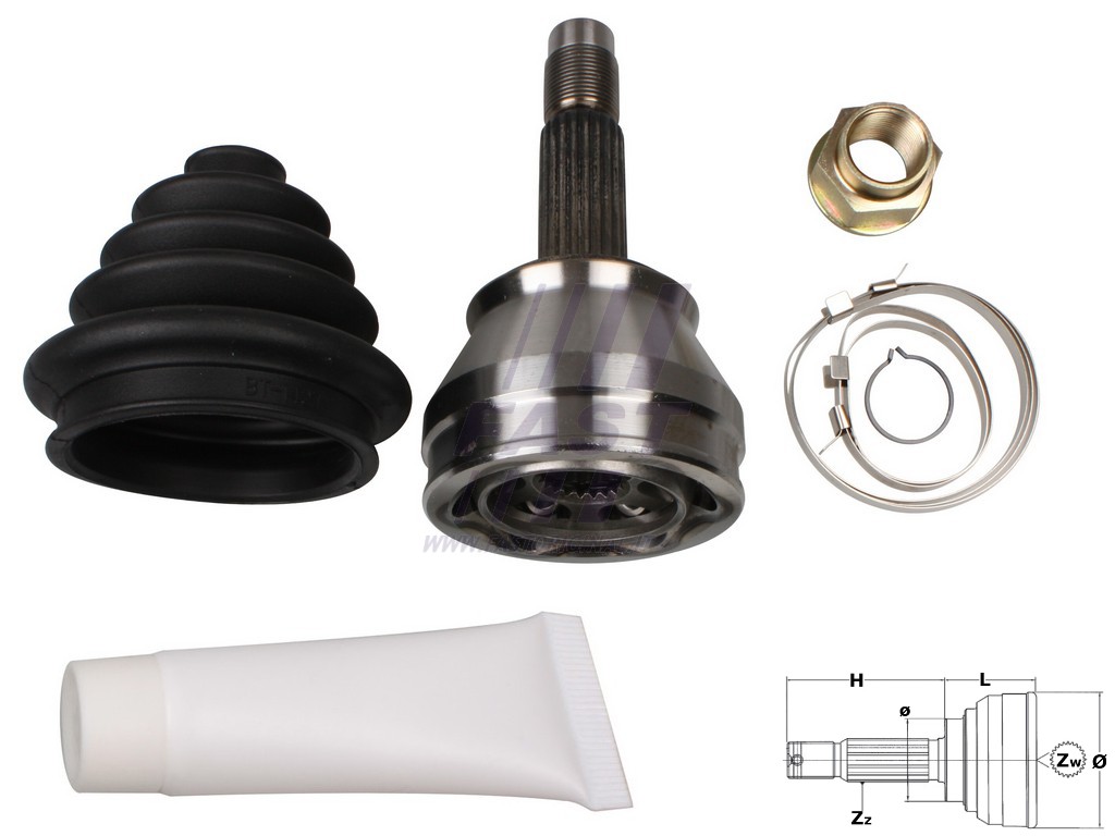 Fast FT25054K Шрус — Photo #2 Fast FT25054K Шрус — Photo #2