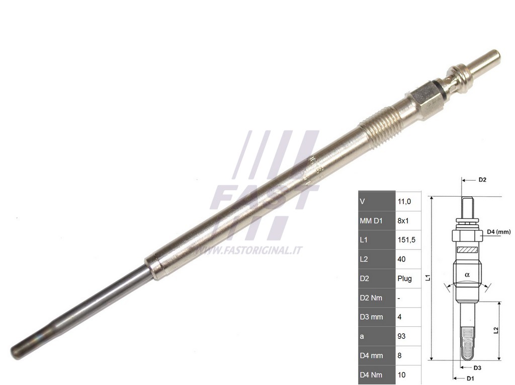 Fast FT82706 Свеча накала Fast FT82706 Свеча накала