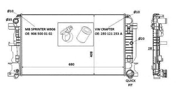 NRF 53885 Радіатор — Фото №7 NRF 53885 Радіатор — Фото №7