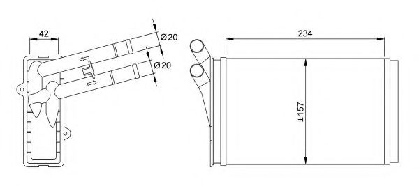 NRF 50524 Радіатор пічки — Photo #5 NRF 50524 Радіатор пічки — Photo #5