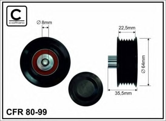 Caffaro 80-99 Ролик натяжной — Photo #2 Caffaro 80-99 Ролик натяжной — Photo #2