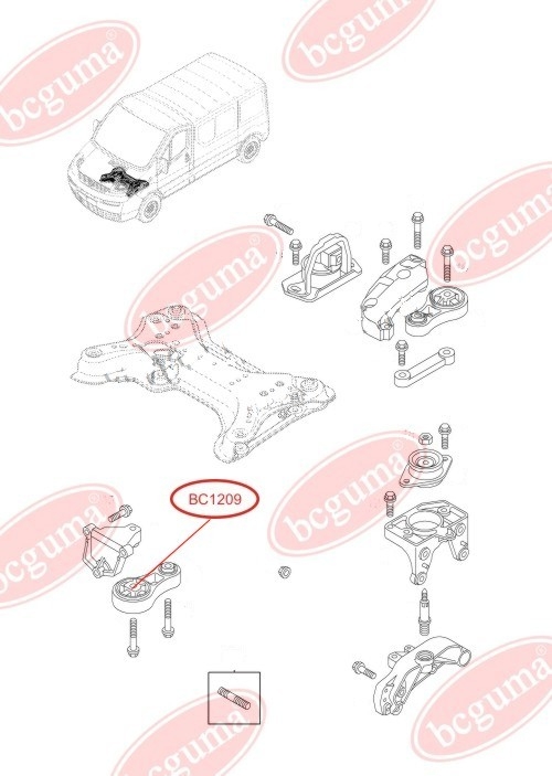 BC-Guma BC1209 Insulator engine mounting