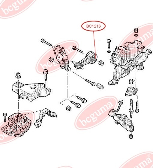 BC-Guma BC1216 Mounting-bracket BC-Guma BC1216 Mounting-bracket