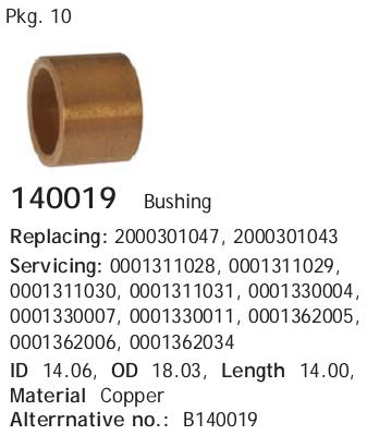 Cargo 140019 Втулка стартера Cargo 140019 Втулка стартера