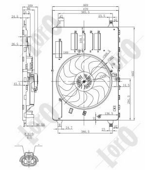 Abakus 042-014-0003 Fan and motor assy