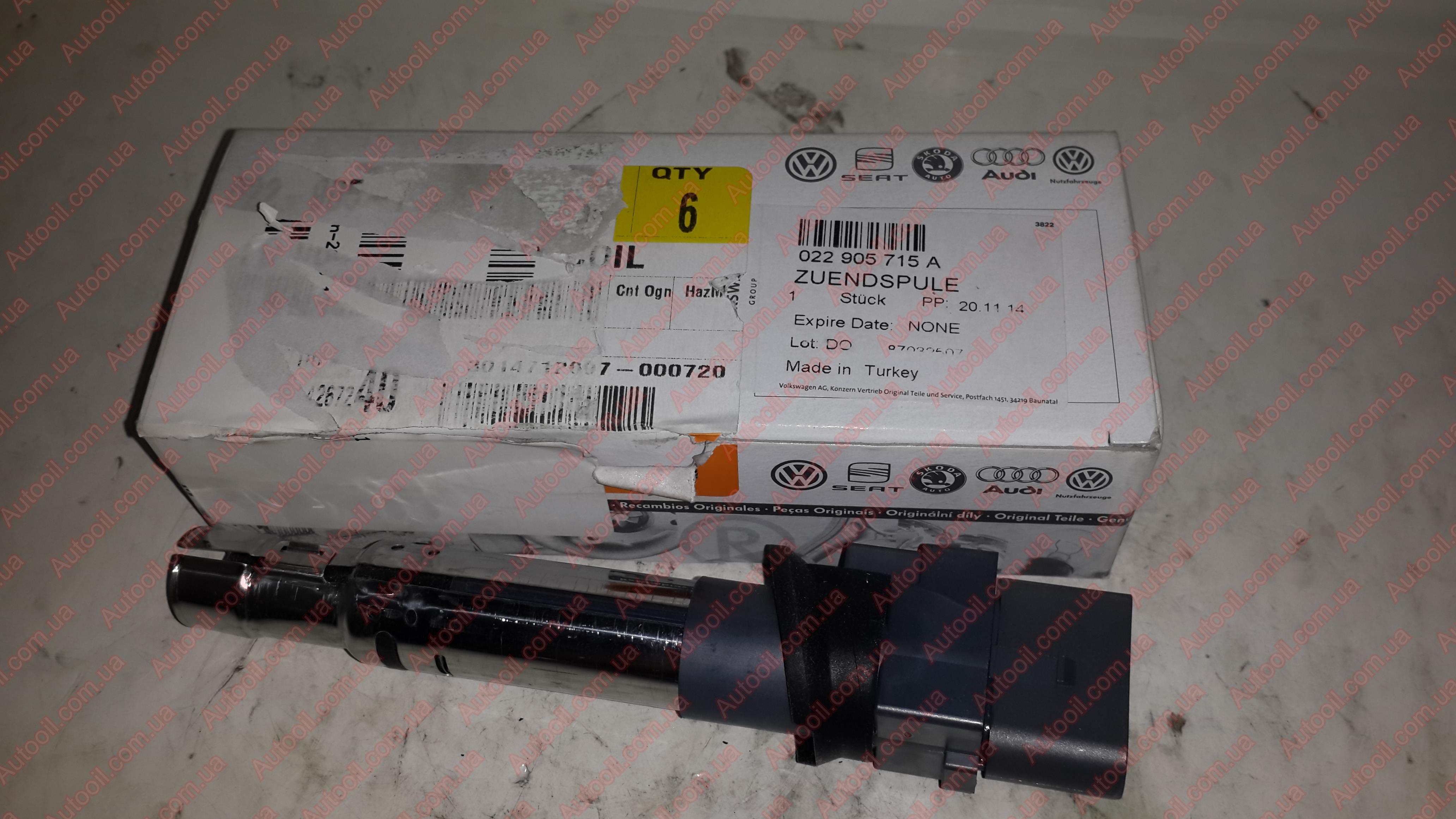 VAG 022905715A Котушка запалювання VAG 022905715A Котушка запалювання