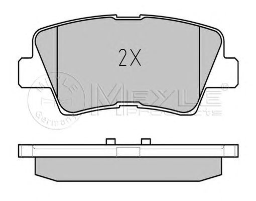 Meyle 0252493415W Brake pads