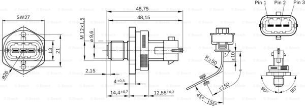 Bosch 0281002767 Sensor fuel injector Bosch 0281002767 Sensor fuel injector
