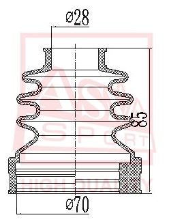 Asva ASBTINFF1 Dust boot kit axle joint