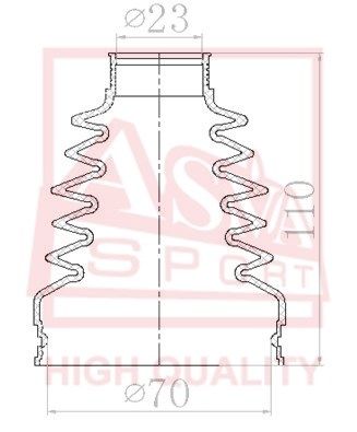Asva ASBT-ING41 Dust boot kit axle joint Asva ASBT-ING41 Dust boot kit axle joint