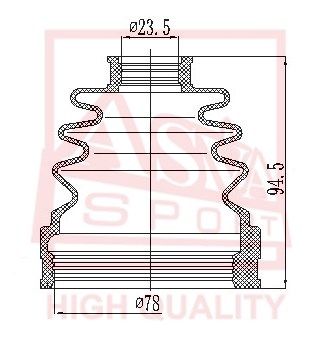 Asva ASBT-INJ10A Dust boot kit axle joint Asva ASBT-INJ10A Dust boot kit axle joint