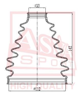 Asva ASBT-INLC200 Dust boot kit axle joint Asva ASBT-INLC200 Dust boot kit axle joint