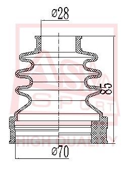 Asva ASBT-INN16E Dust boot kit axle joint Asva ASBT-INN16E Dust boot kit axle joint
