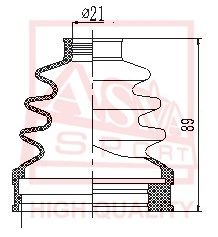 Asva ASBTINSOL Dust boot kit axle joint