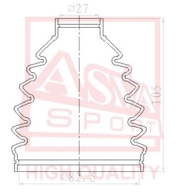 Asva ASBT-J31B Dust boot kit axle joint