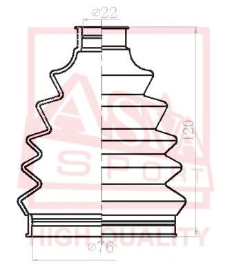 Asva ASBTNT Dust boot kit axle joint Asva ASBTNT Dust boot kit axle joint