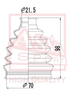 Asva ASBT-SX4 Dust boot kit axle joint