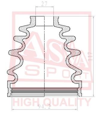 Asva ASBT-T51 Dust boot kit axle joint Asva ASBT-T51 Dust boot kit axle joint