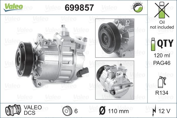 Valeo 699857 Компресор кондиціонера