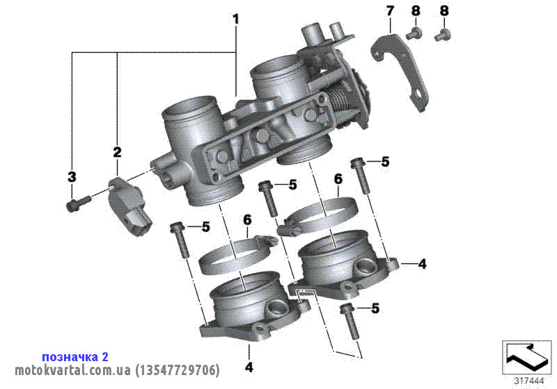 BMW 13547729706 Sensor assy throttle position