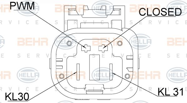 Hella 8EW351151081 Fan and motor assy
