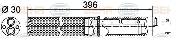 Hella 8FT351 200-164 Осушувач кондиціонера