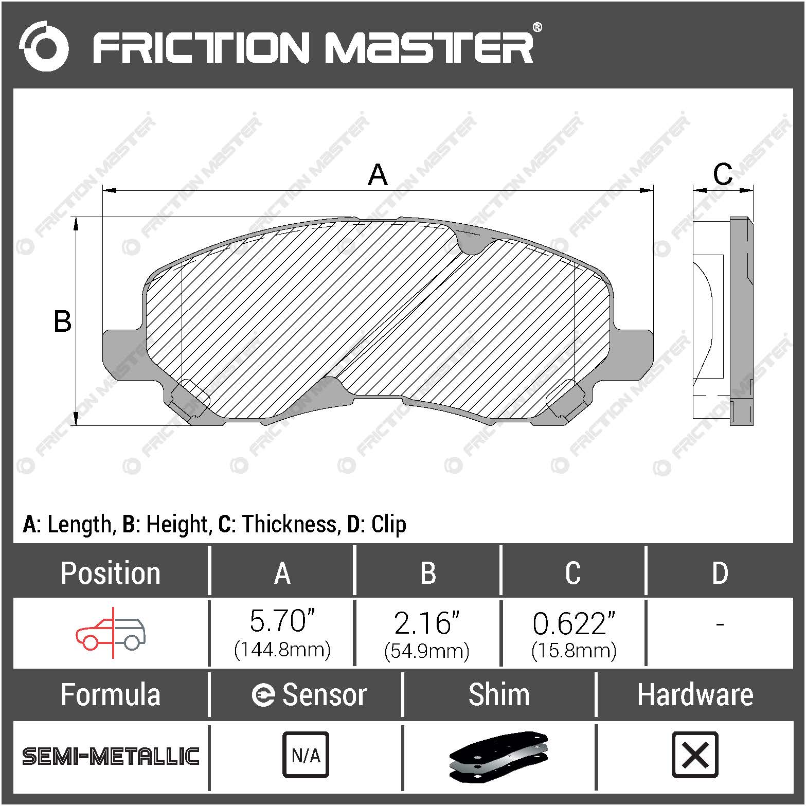 Friction Master MKD866 Колодки тормозные
