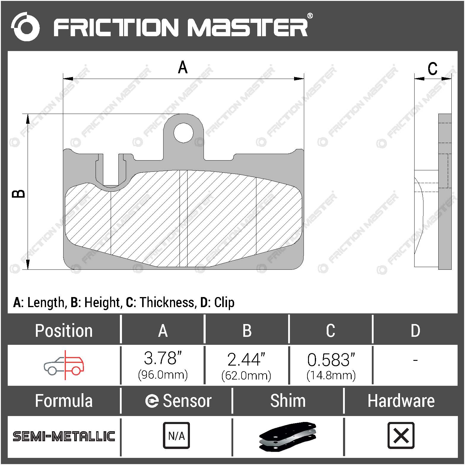 Friction Master MKD871 Колодки тормозные