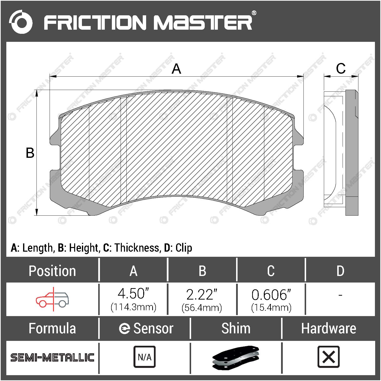 Friction Master MKD904 Колодки тормозные