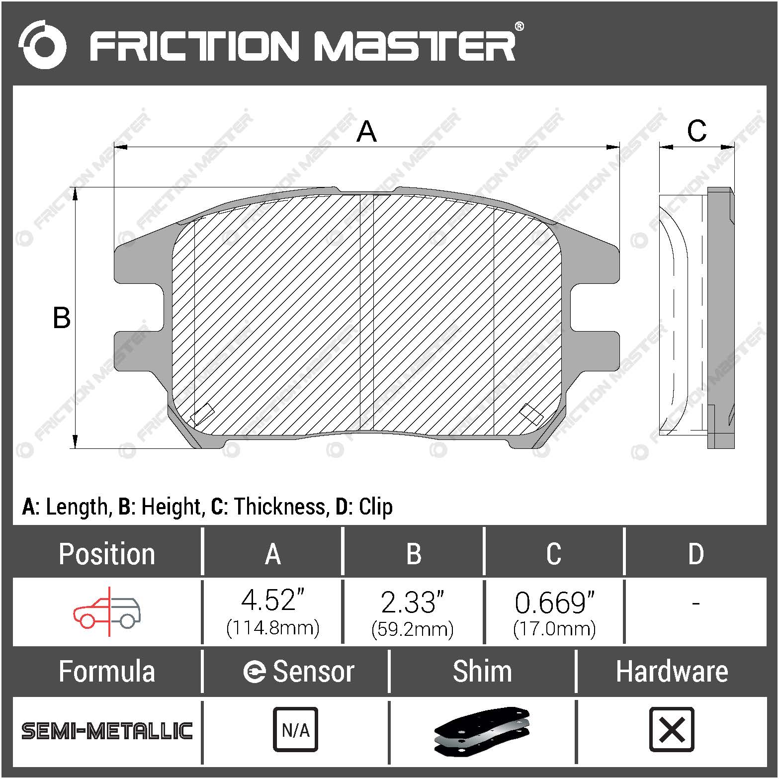 Friction Master MKD930 Колодки тормозные