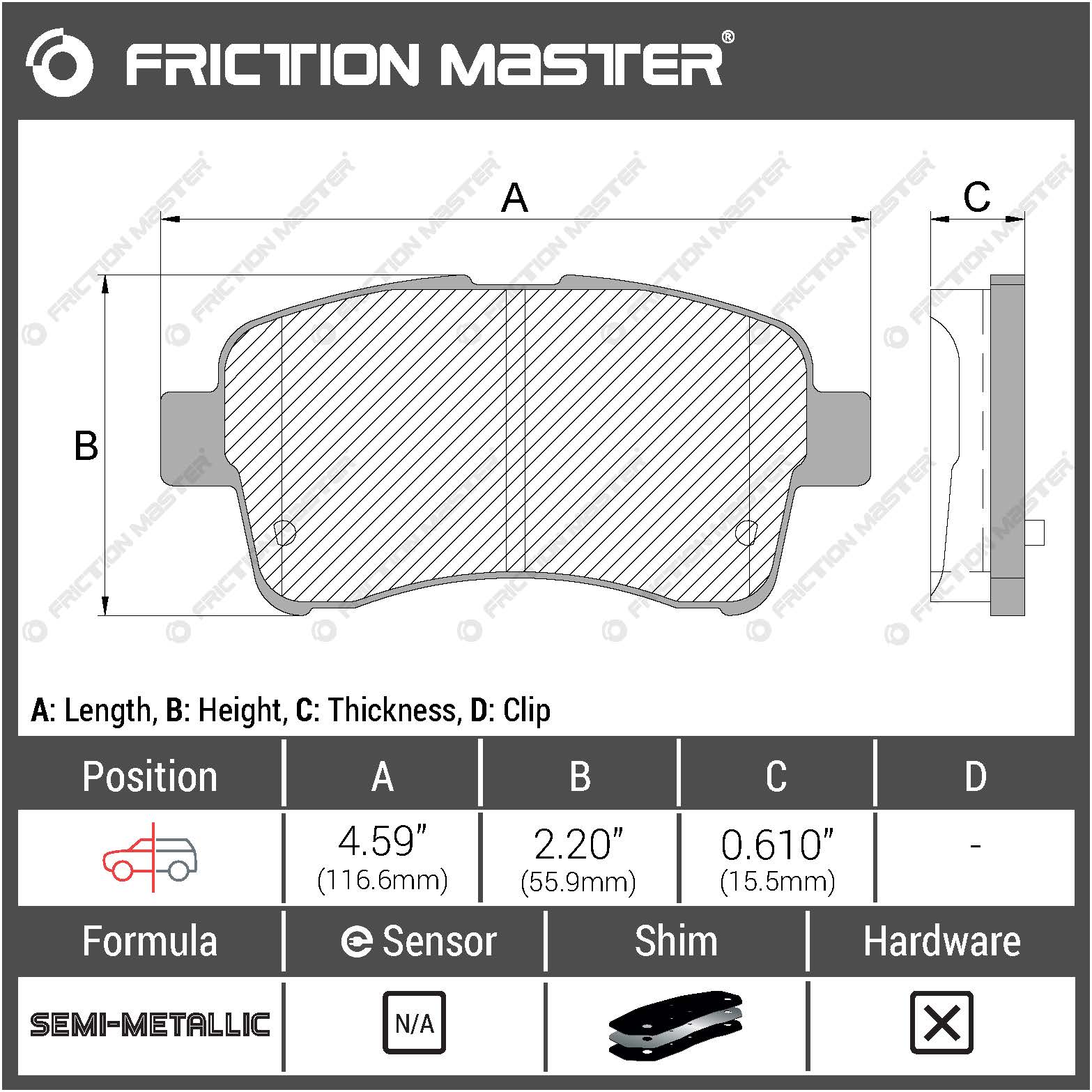 Friction Master MKD937 Колодки тормозные