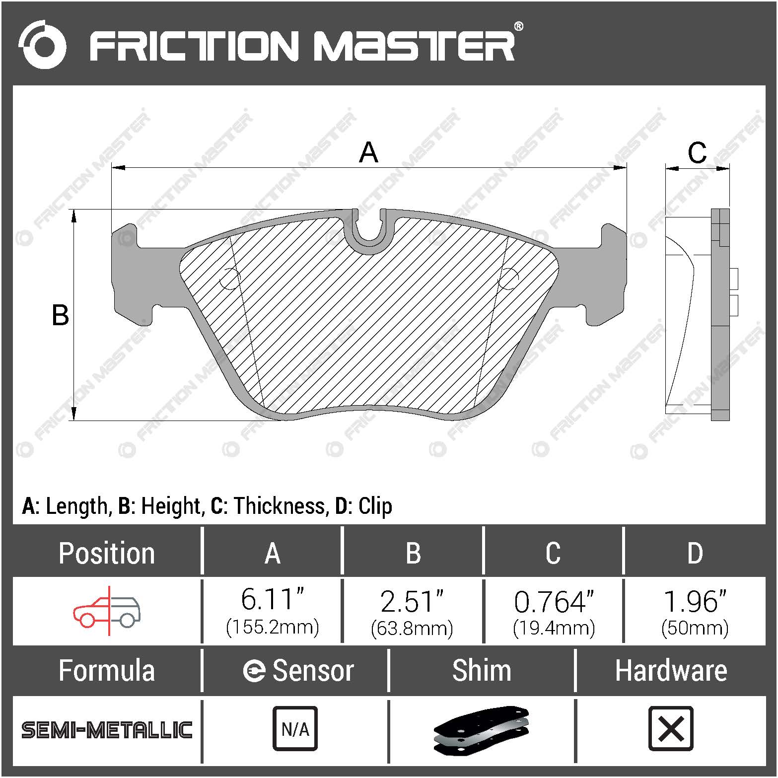 Friction Master MKD946A Колодки гальмівні