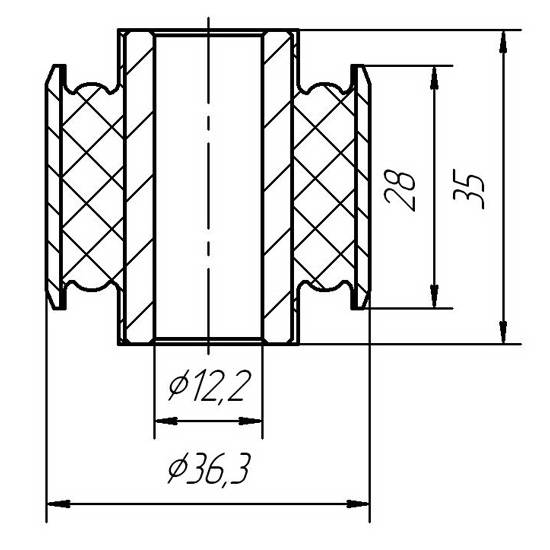 Metgum 0215 Bushing suspension arm Metgum 0215 Bushing suspension arm