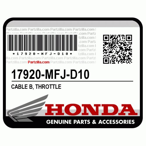 Honda 17920MFJD10 Тросик газа