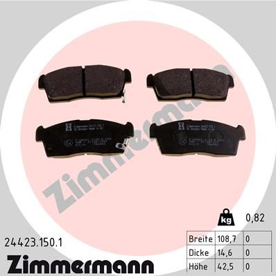 Otto Zimmermann 24423.150.1 Колодки тормозные