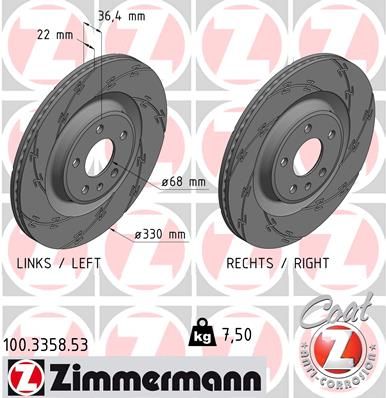 Otto Zimmermann 100335853 Brake disc Otto Zimmermann 100335853 Brake disc