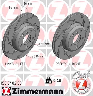 Otto Zimmermann 150348253 Диск тормозной