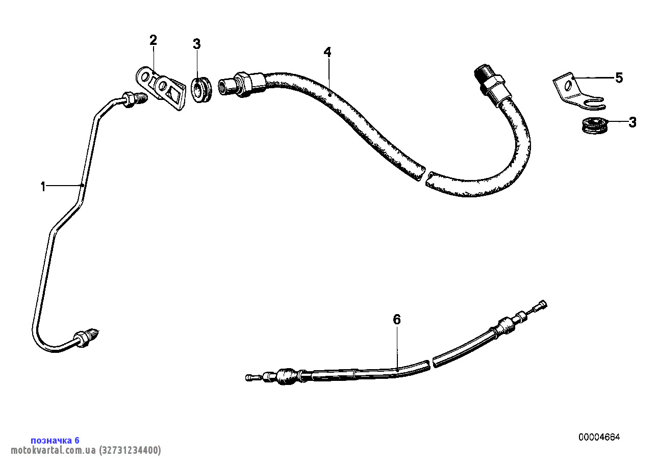 BMW 32731234400 Brake cable