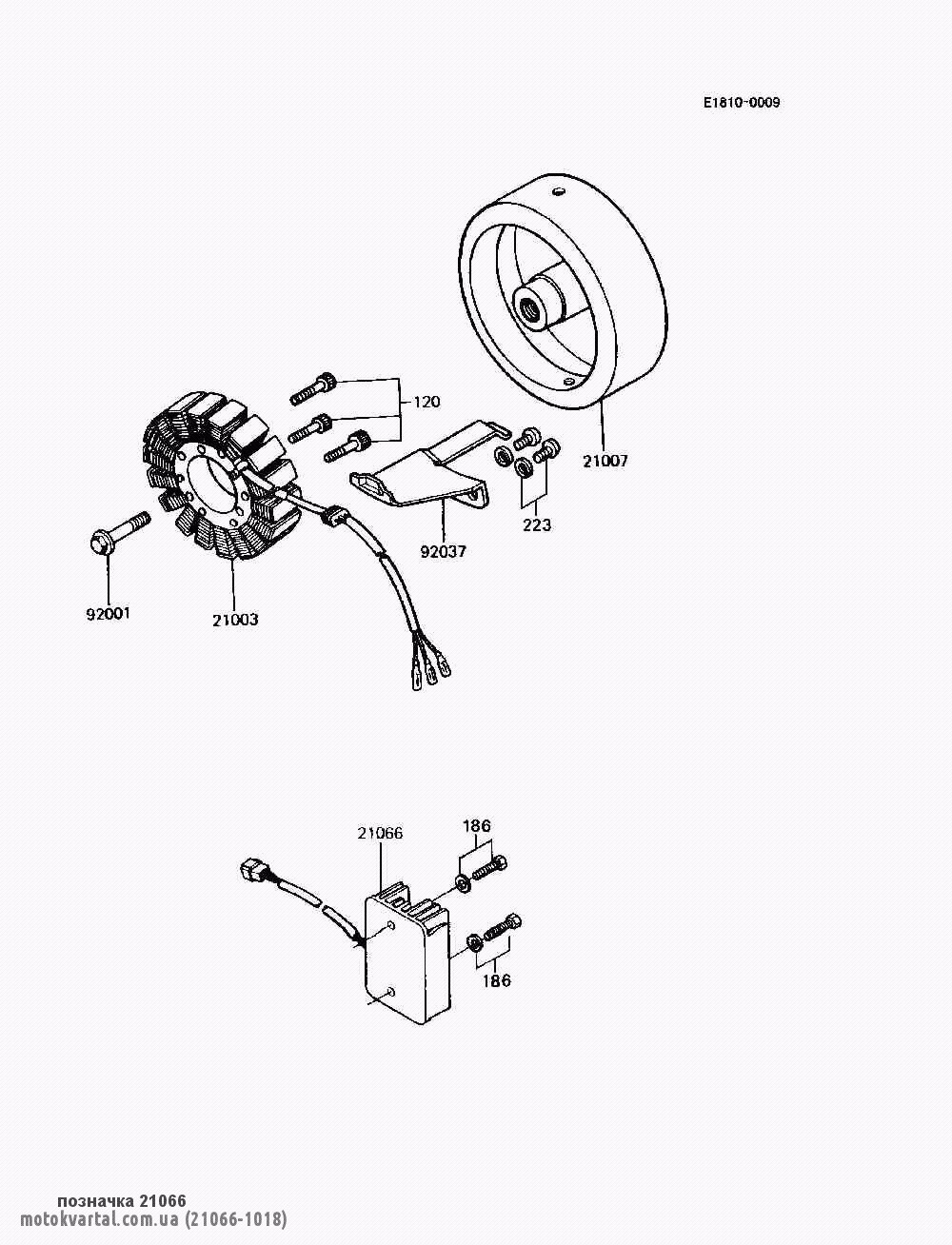 Kawasaki 210661018 Регулятор генератора