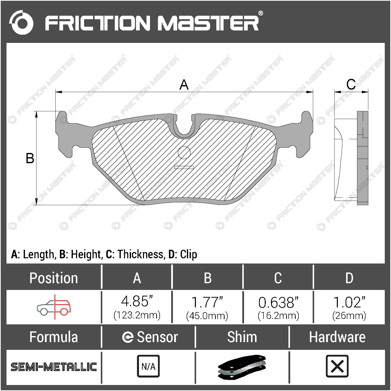 Friction Master MKD396 Brake pads Friction Master MKD396 Brake pads