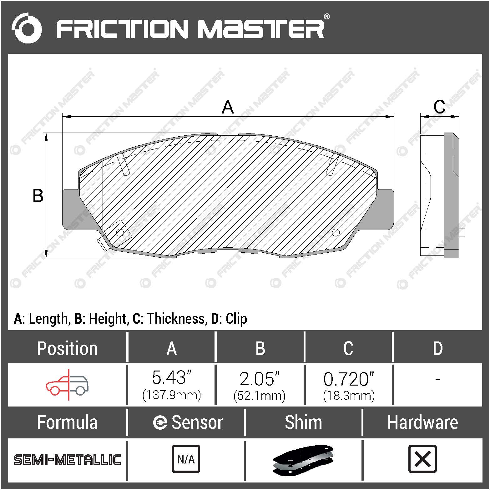 Friction Master MKD465 Brake pads Friction Master MKD465 Brake pads