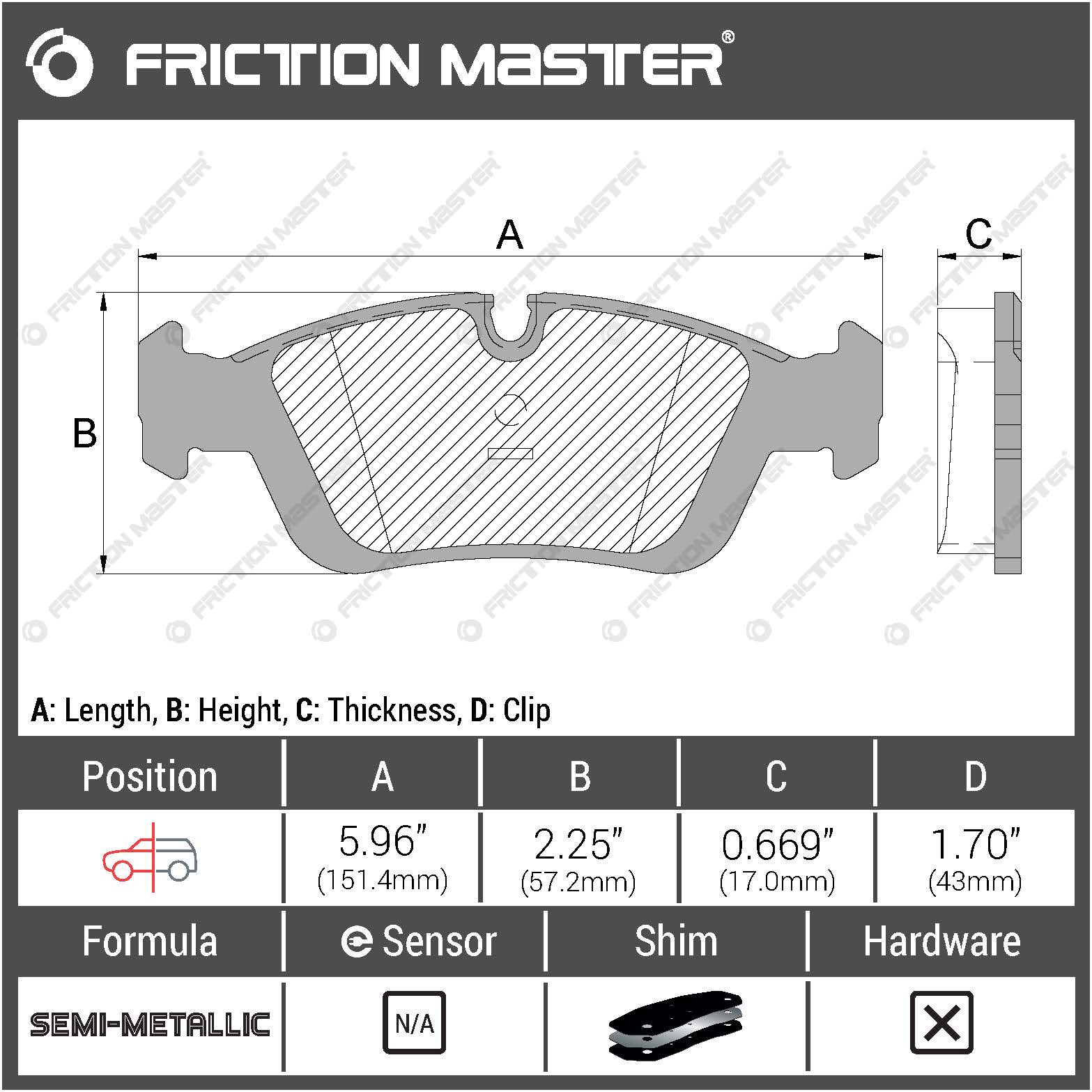 Friction Master MKD558 Колодки тормозные