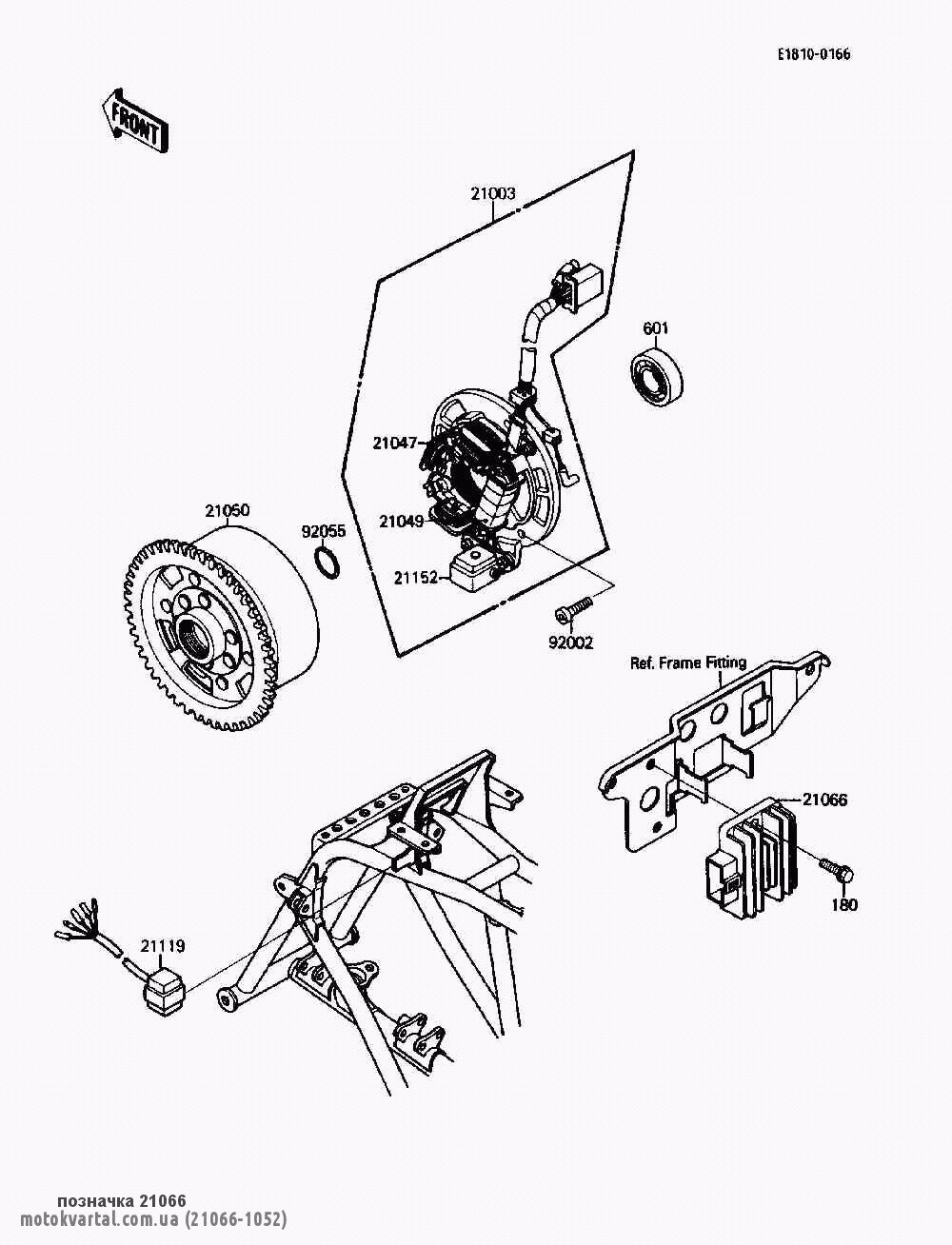 Kawasaki 210661052 Реле регулятор