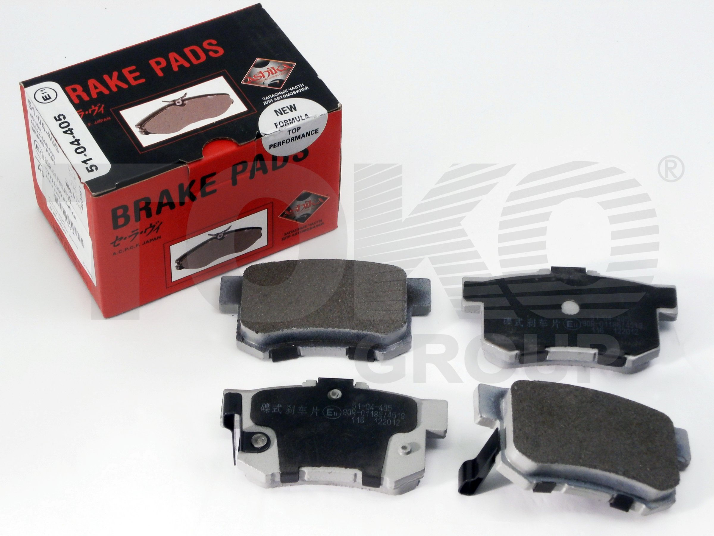 Ashika 51-04-405 Колодки гальмівні Ashika 51-04-405 Колодки гальмівні