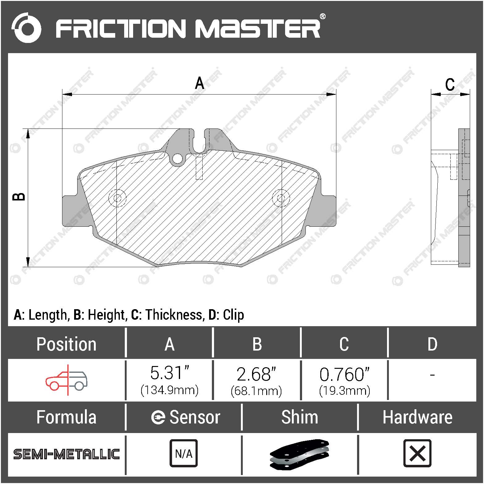 Friction Master MKD987 Brake pads Friction Master MKD987 Brake pads