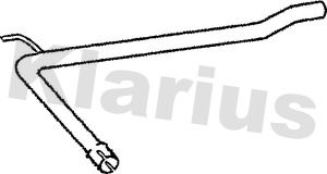 Klarius 140308 Випускна труба відпрацьованих газів Klarius 140308 Випускна труба відпрацьованих газів