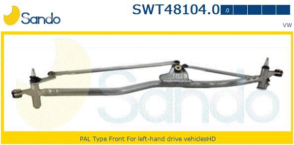 Sando SWT481040 Система тяг и рычагов привода стеклоочистителя