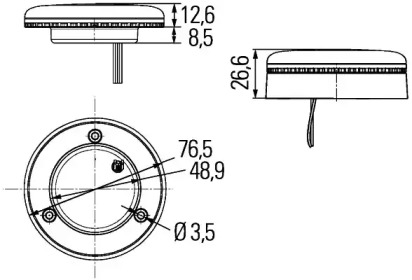 Innenleuchte 2JA 344 590-001 Hella